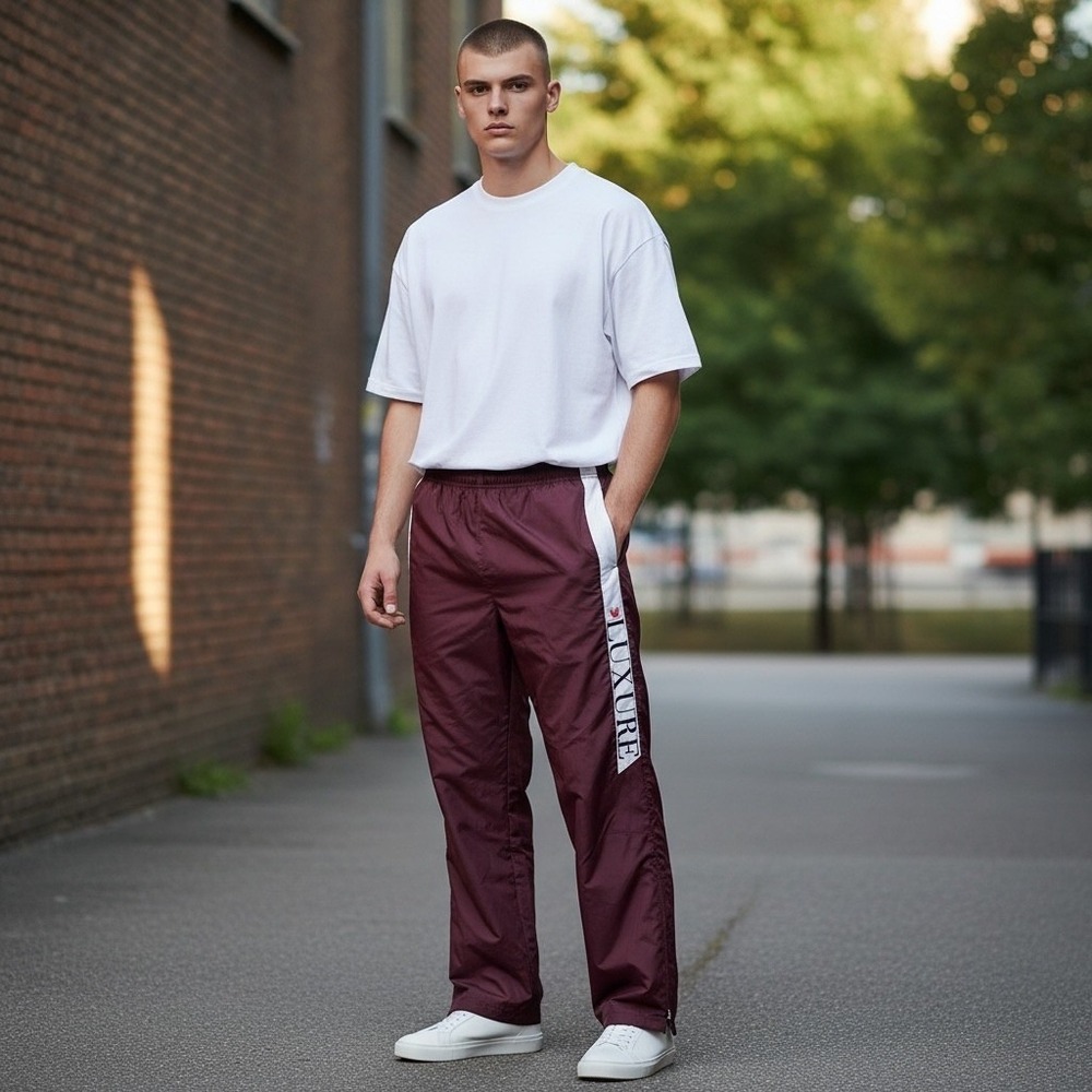 Charles River Men's Teampro Maroon Pants Size L Water Resistant Mesh Lined NWT